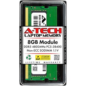 A-Tech 8GB RAM Replacement for Samsung M425R1GB4BB0-CQK | DDR5 4800 MHz PC5-38400 1.1V SODIMM 262-Pin Non-ECC Memory Module