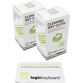 LogicKeyboard Disposable Cloth for Keyboard Cleaning, Two Packages of 20 Individually Wrapped Packs Each # LK-LC-16A-20 (10)