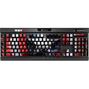 Skinit Decal Other Skin Compatible with K95 RGB Platinum Mechanical Gaming Keyboard - Officially Licensed Marvel Captain America Star Shield Design