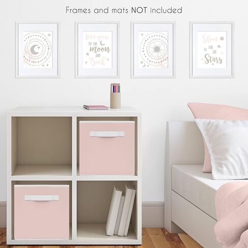 Sweet Jojo Designs Blush Pink and Mint Wall Art Prints Room Decor for Baby, Nursery, and Kids for Boho Woodland Deer Floral Collection - Set of 4 - Be Kind, Be Strong, Be Brave, Be True in Saudi Arabia