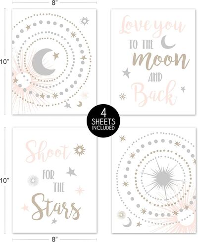 Sweet Jojo Designs Blush Pink and Mint Wall Art Prints Room Decor for Baby, Nursery, and Kids for Boho Woodland Deer Floral Collection - Set of 4 - Be Kind, Be Strong, Be Brave, Be True in Saudi Arabia