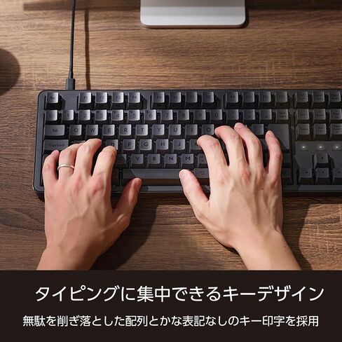 ELECOM TK-MC50UKPBK LEGGERO Mechanical Keyboard ، هادئة ، سلكية ، بالحجم الكامل ، N KEY RELOVER ، 50 مليون مرة ، مفتاح ثقيل ، محور أحمر ، أسود in Saudi Arabia