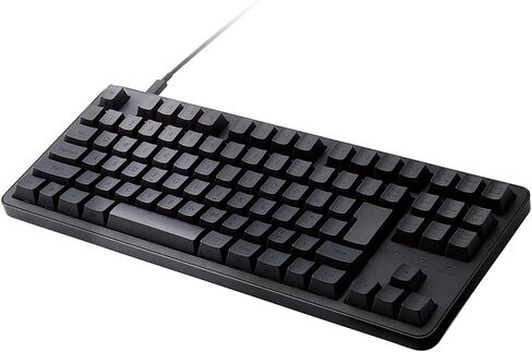 ELECOM TK-MC50UKPBK LEGGERO Mechanical Keyboard ، هادئة ، سلكية ، بالحجم الكامل ، N KEY RELOVER ، 50 مليون مرة ، مفتاح ثقيل ، محور أحمر ، أسود in Saudi Arabia