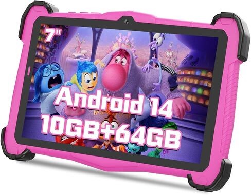 2025 Android 14 Kids Tablet 7 بوصة الكمبيوتر اللوحي للأطفال 3-12 ، أوكتا النواة ، و 8+64 جيجابايت (توسيع 128 جيجا بايت) ، واي فاي 6 ، 3000 مللي أمبير في الساعة ، ومحتوى خالي من الإعلانات ، وأدوات التحكم الوالدية ، ومساحة Google Kids ، و YouTube Kids ، و G in Kuwait