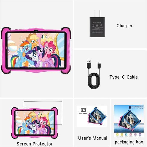 2025 Android 14 Kids Tablet 7 بوصة الكمبيوتر اللوحي للأطفال 3-12 ، أوكتا النواة ، و 8+64 جيجابايت (توسيع 128 جيجا بايت) ، واي فاي 6 ، 3000 مللي أمبير في الساعة ، ومحتوى خالي من الإعلانات ، وأدوات التحكم الوالدية ، ومساحة Google Kids ، و YouTube Kids ، و G in Kuwait