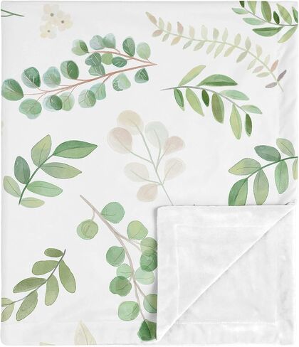 Sweet Jojo Designs Boho Watercolor Cactus Floral Baby Girl Receiving Security Swaddle Blanket for Newborn or Toddler Nursery Car Seat Stroller Soft Minky - Pink and Green in Saudi Arabia