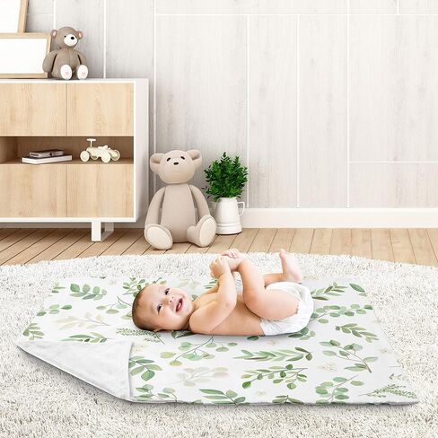 Sweet Jojo Designs Boho Watercolor Cactus Floral Baby Girl Receiving Security Swaddle Blanket for Newborn or Toddler Nursery Car Seat Stroller Soft Minky - Pink and Green in Saudi Arabia