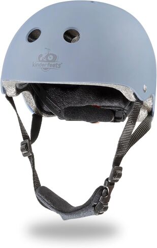 خوذة Kinderfeets - خوذة قرصية قابلة للتعديل للأطفال الصغار والأطفال | وسادات ملائمة قابلة للتخصيص وحزام ذقن مبطن يوفر الضغط | غلاف من البولي فينيل كلوريد لحماية مثالية للرأس in Kuwait