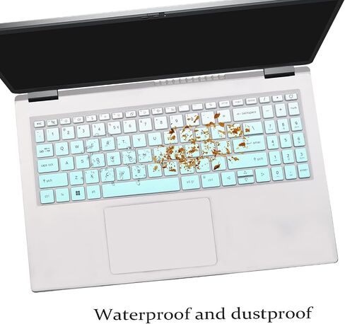 2PCS Keyboard Cover for Acer Swift 16 AI SF16-51T-76TG, Swift X 16 SFX16-52G SFX16-61G, Swift Go 16 SFG16-71 SFG16-72T, Swift Edge 16 SFE16-43 SFE16-44-Black+Clear in Kuwait