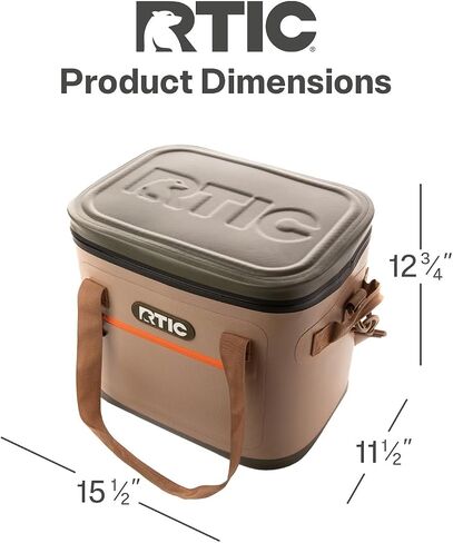 RCT Ultra-TOUT SOOT CAN 30 CAN ، صندوق جليدي محمول حقيبة معزولة لتناول طعام الغداء ، الشاطئ ، المشروبات ، المشروبات ، السفر ، التخييم ، النزهة ، السيارات ، الرحلات ، تسرب مبرد عائم مع سحاب in Kuwait