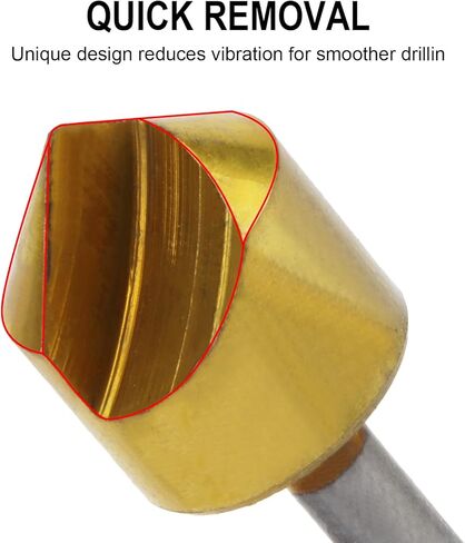 Countersink Drill Bit Set, 3pcs Single Flute 90 Degree Edge Chamfer Chamfering Tool End Mill Cutter Countersink Drill Bits Kit 3/8 1/2 3/4 in Saudi Arabia