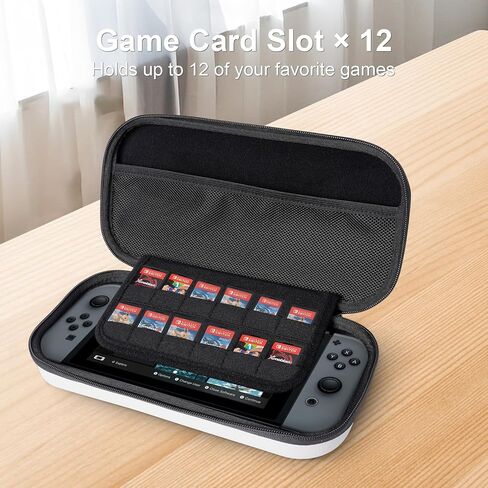 Melosync Slim Carrying Case for Nintendo Switch 2 Model 2025 ، حماية من الرائحة والمقاومة للخدش مع 12 فتحات بطاقة اللعبة ، وحماية شاشة مجانية ، وحالة تخزين سفر محمولة أسود in Kuwait
