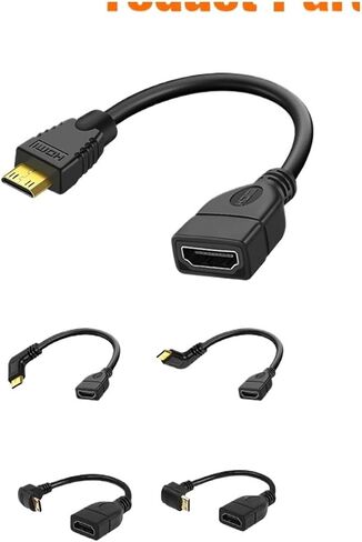HDMI إلى HDMI امتداد كابل محول الجنس 90 درجة الزاوية اليمنى لصندوق التلفزيون/عصا كاميرا P ؛ S/4 P ؛ S/5 4K 2K 60HZ in Saudi Arabia