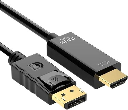 DP DisplayPort to HDMI-Compatible Adapter Connecto Converter 1.8m Cable 2K 4K 1080P for Desktop PC TV M>oni>tor Projector(DP to HDMI 2K 4K) in Saudi Arabia