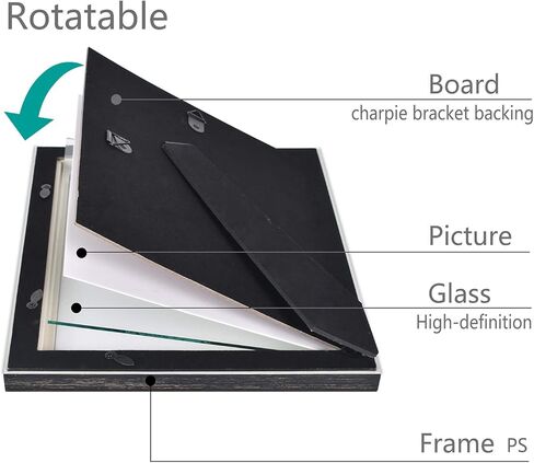 4x6 Picture Frames (4-Pack) - Rustic Farmhouse Distressed Frame Photo Frame Set for Wall with Glass Cover Gilding Crafts Ready to Hang or Stand in Kuwait