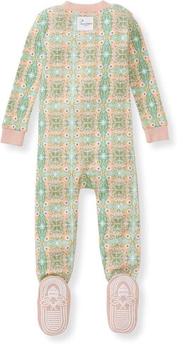 Burt's Bees Baby Baby Boys' Pajamas, Zip-Front Non-Slip Unisex Footed Sleeper PJs, Organic Cotton, Snowball Fight, 3 Months in Saudi Arabia