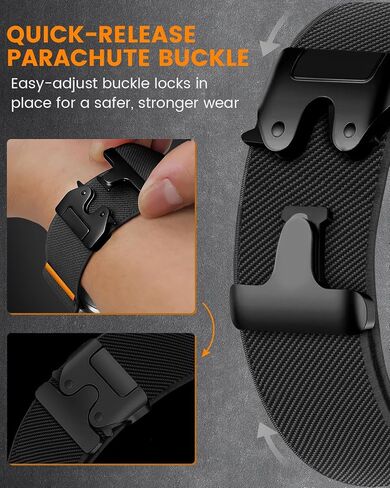 Elastic Band Compatible with Samsung Galaxy Watch Ultra Bands 47mm, Soft Stretchy Nylon Sport Adjustable Strap for Samsung Ultra Watch Band Men - Upgrade Parachute-style Buckle in Saudi Arabia