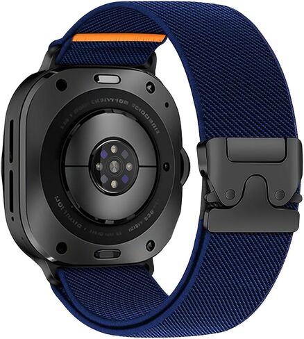 Elastic Band Compatible with Samsung Galaxy Watch Ultra Bands 47mm, Soft Stretchy Nylon Sport Adjustable Strap for Samsung Ultra Watch Band Men - Upgrade Parachute-style Buckle in Saudi Arabia