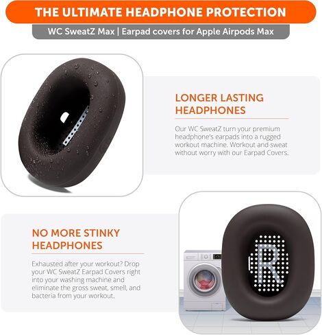 WC Sweatz و Shellz و Bandz Covers Covers Bundle for Airpods Max Headphones by Wicked Cushions | بني in Saudi Arabia