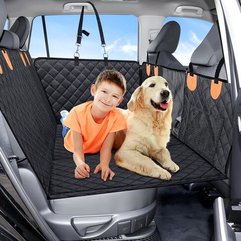 غطاء بساط لصندوق السيارة تيسلا مودل واي من كيه ام اف، بطانة صندوق السيارة الخلفي مقاومة للماء من قماش اوكسفورد للكلاب والقطط مع واقي خلفي للمقعد، ملحقات داخلية لسيارة تسلا موديل Y، غطاء صندوق الكلاب، in Kuwait