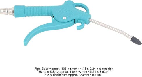 Pneumatic Air Duster, Multifunctional Plastic Body Dust Blow High Pressure Outlet 1/4in PT Non Drying 120PSI for Machinery (Short Nose) in Saudi Arabia