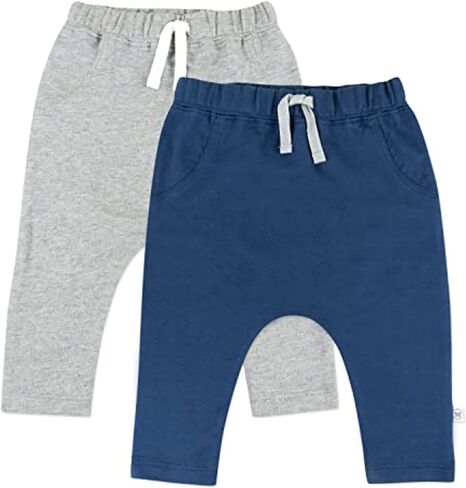 HonestBaby unisex-baby 2-pack Organic Cotton Harem Sweatpants Sweatpants in Kuwait