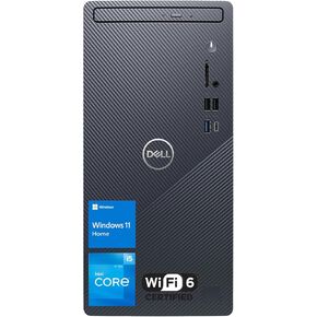 Dell Inspiron 3910 Desktop, 12th Gen Intel Core i5-12400 Processor, 32GB DDR4 RAM, 1TB SSD, HDMI, DP, DVD-RW, Bluetooth, Wired Keyboard&Mouse, Wi-Fi 6, Windows 11 Home, Black