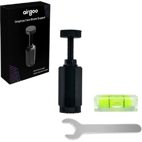 Airgoo Graphics Card GPU Brace Support, Video Card Sag Holder Bracket, GPU Stand, Middle - Screw Adjustable Height Range 1.69inch~2.79inch(4.3cm~7.1cm), All-Aluminum Metal, in-Built Magnet