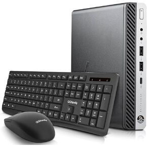 HP EliteDesk 800 G4 Mini Business Desktop - 8th Gen i5-8600T, 8GB DDR4 RAM, NVMe 256GB SSD, WiFi, Wired Keyboard & Mouse,windows 11 Pro (Renewed)