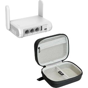 GL.iNet GL-SFT1200 (Opal) Secure Travel WiFi Router & GL.iNet Gadget Organizer Case for Travel Routers (Black)