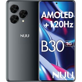 NUU B30 PRO 5G Cell Phone AMOLED 6.7" Selfie Camera, Dimensity 7050 120Hz Dual SIM. (Green, 256, GB, 12, GB)