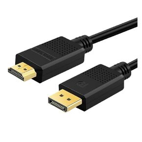 SHULIANCABLE DisplayPort to HDMI Cable, High Speed Plated 4K DisplayPort (DP) to HDMI Cable Compatible for, de*/ll,(5m)