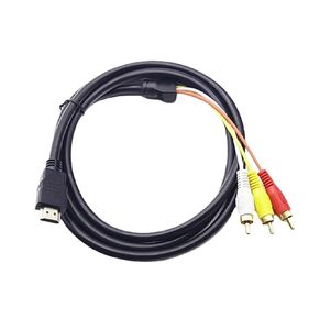 HDMI-Compatible to 3RCA Cable 1.5M with HDMI 1.4 to AV Cord HD Video Wire