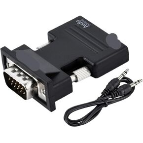 HD 1080p الكمبيوتر الشخصي كمبيوتر HDMI متوافق مع محول الفيديو 3.5 مم ja-ck أنثى إلى محول الذكور لمربع التلفزيون m> oni> tor