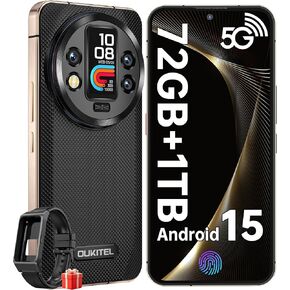 OUKITEL WP200 Pro Rugged Smartphone Unlocked Android 15-72GB+1TB Rugged Phone, 6.7" FHD+ Phone, 108MP Main Camera 8800mAh Battery, IP68/IP69K Cell Phone 5G Dual SIM NFC/OTG/BT5.3/120Hz/WIFI6,Green