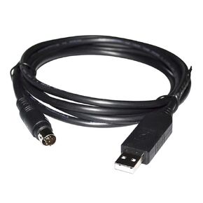 Compatible USB-SC09-FX FT232RL USB to MINI DIN 8P MD8 Male Adapter PLC Programming Cable for FX Series PLC to PC(1.8M)