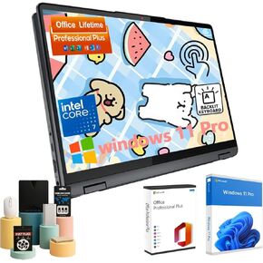 Lenovo Flex 5i 2-in-1 Laptop • 14" Touchscreen(1920 x 1200) • Full HD • w/Office Lifetime & Accessories • Intel i5-1235U • Fingerprint • Backlit KB • Intel Graphics • Win 11 Pro • 8GB RAM • 512GB SSD