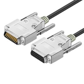 DB26 Pin Cable HDB26 3 Rows DB 26P M to Fe M to M Fe to Fe Extension Date Cable Screw Holes(0.5m,M to M)