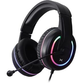 Xtreme RGB LED Wired Gaming Headset with Flexible Microphone, Soft Foam Earpads and Adjustable Headband for Comfortable Extended Game Play, Bonus 3.5 Aux Splitter, USB Powered for LEDs, 5-Foot Cord