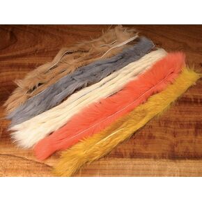 Hareline Dubbin Rabbit Zonker Strips (Salmon Pink)