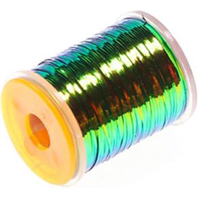 Fly Tying Flat Peacocks Tinsel Spool Flat Metallic Fly Tying Tinsel Saltwater Flashing Fly Tying Materials Easy to Use