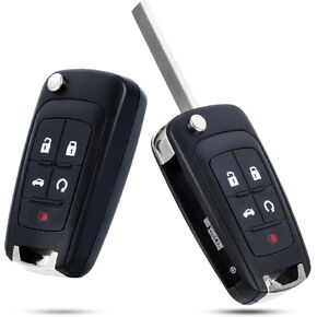 CarBole Car Key Fob for Chevy, Vehicle Remote Replacement for Chevrolet Buick 2010-2019, Keyless Entry Start Alarm Anti-Theft Button for GMC Terrain, Camaro, Cruze, Equinox, Impala (Pack of 2PCS)