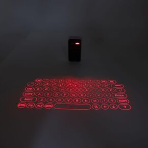 Cordless Projection Bluetooth Virtual Keyboard for Tablet Laptop Smart Phone, Portable QWERTY Layout Full Size Keyboard with Gesture Functions & Cordless Mouse Touchpad