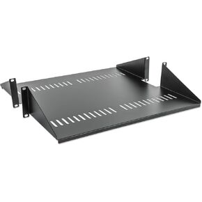 Intellinet 2U Double Sided Server Rack Shelf - Vented Rack Mount Cantilever Tray for 19 Inch Network Equipment Rack & Cabinet - Heavy Duty Steel - Weight Load Capacity 55lb – 3 Yr Mfg Warranty–714877