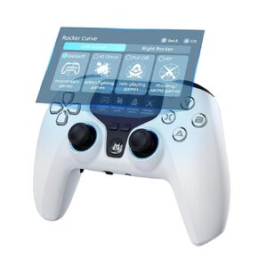 NBCP Wireless Pro Controller for PC with Display & Hall Effect Triggers - Compatible with PC/Switch 2 1/PS3/Android/iOS, Back Buttons, Turbo Mode, 5-Level Vibration