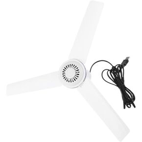 5V USB Ceiling Fan 19.7inch Portable USB Fan Mini USB Hanging Camping Tent Fans for Outdoor Gazebo Battery Powered Ceiling Fan Silent Design
