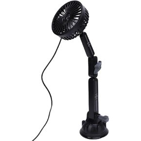 Aramox Car Fans USB Suction Cup Fan 3 Speed Air Circulation Fan 360 Degree Adjustable Cooling Fan for Car Truck Van SUV RV (Short)