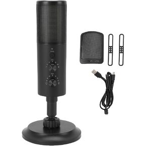 ZJchao USB Microphone RGB Light Cardioid for Computer Mobile Recording