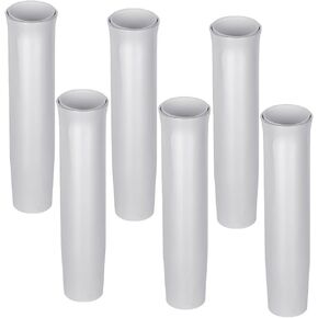 White Water 53303AL-6PK Marine Aluminum Weld On Rod Holder 10" for Fishing, Boat, Yacht, Camping, RV, 6 Pack