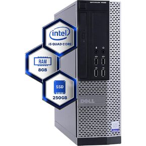 Dell Optiplex 4th Generation Desktop Computer | Quad Core Intel i5 (3.2) | 32GB DDR3 RAM | 250GB SSD Solid State | Windows 10 Professional | Home or Office PC (Renewed)